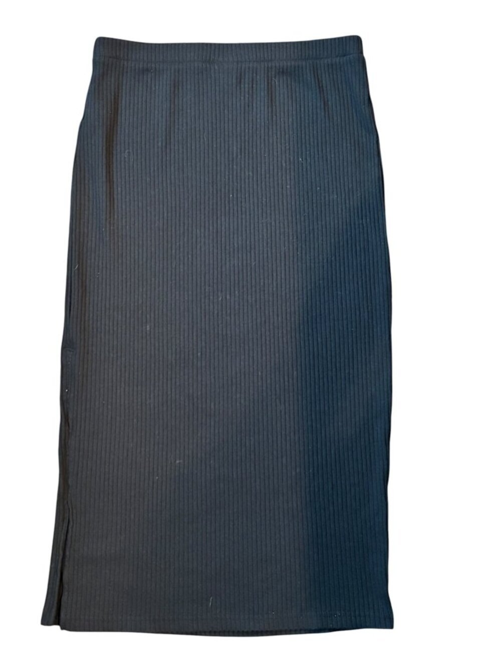 Time and Tru Women's Black Long Rippled Skirt - Picture 3 of 7